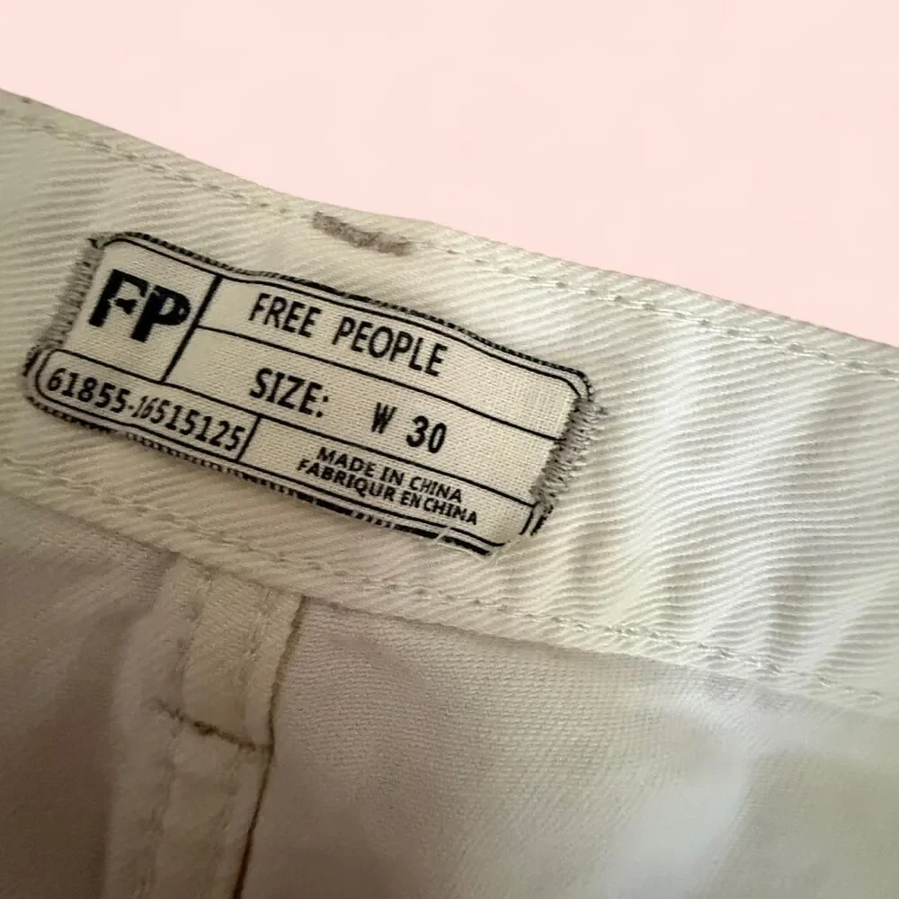 Free-people Women's White and Cream Shorts